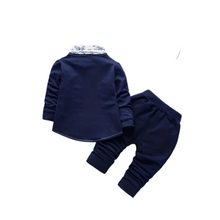 Load image into Gallery viewer, Navy Blue Toddler Boy Fall Set