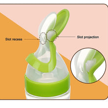 Load image into Gallery viewer, Silicone Feeding Bottle with Spoon