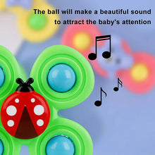 Load image into Gallery viewer, Cartoon Suction Cup Rattles Baby Bath Toys