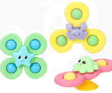 Load image into Gallery viewer, Cartoon Suction Cup Rattles Baby Bath Toys