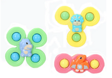 Load image into Gallery viewer, Cartoon Suction Cup Rattles Baby Bath Toys