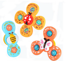 Load image into Gallery viewer, Cartoon Suction Cup Rattles Baby Bath Toys