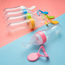 Load image into Gallery viewer, Silicone Feeding Bottle with Spoon