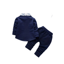 Load image into Gallery viewer, Navy Blue Toddler Boy Fall Set
