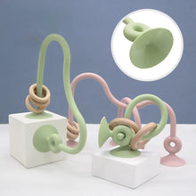 Load image into Gallery viewer, Infant Wood Ring Soft Silicone Teether Toy
